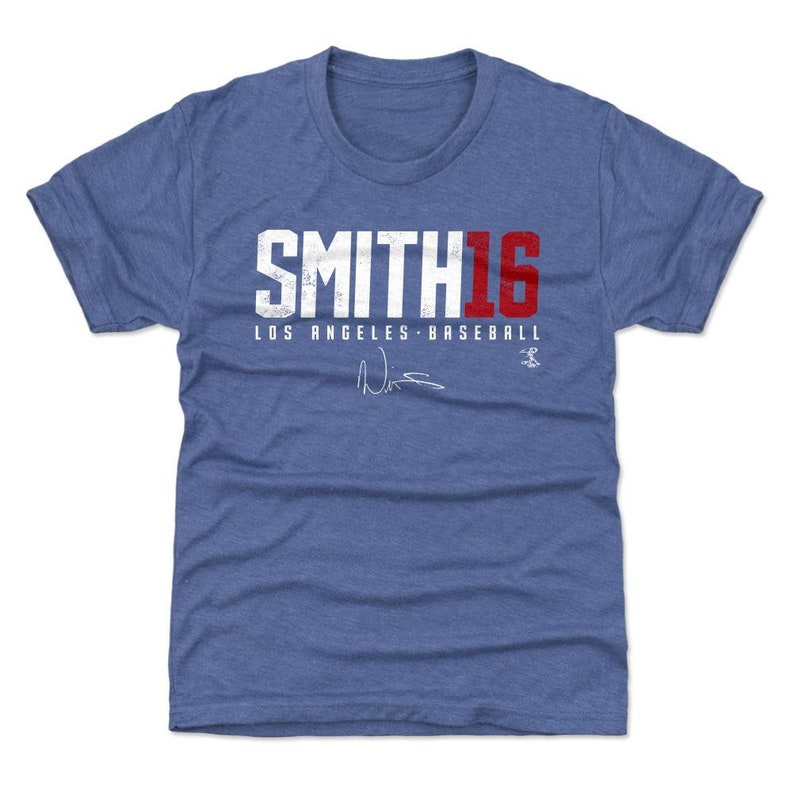 Will Smith Kids T-Shirt Los Angeles D Baseball Will Smith Elite R wht