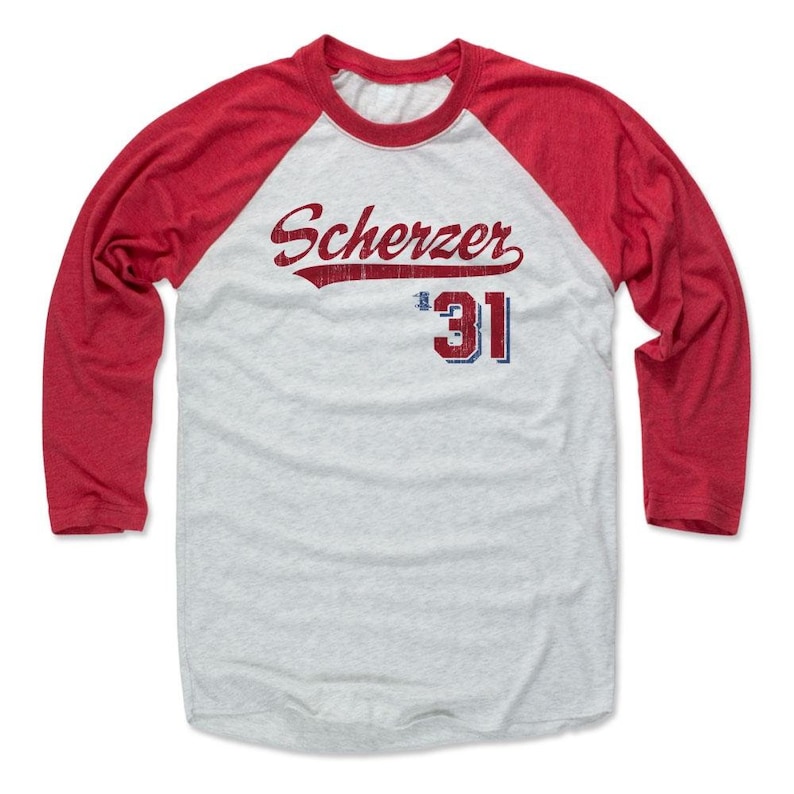 Max Scherzer Men/'s Baseball T-Shirt Washington Baseball Max Scherzer Script R