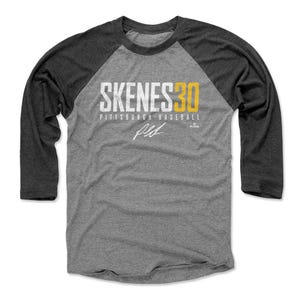 Paul Skenes Men&#39;s Baseball T-Shirt - Pittsburgh Baseball Paul Skenes Pittsburgh Elite WHT