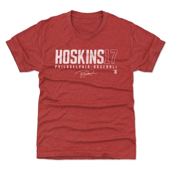 Rhys Hoskins Kids T-Shirt - Philadelphia Baseball Rhys Hoskins Hoskins17 W  WHT