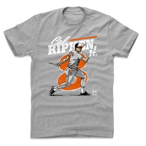 Cal Ripken Jr. Men&#39;s Cotton T-Shirt - Baltimore Baseball Cal Ripken Jr. Retro WHT