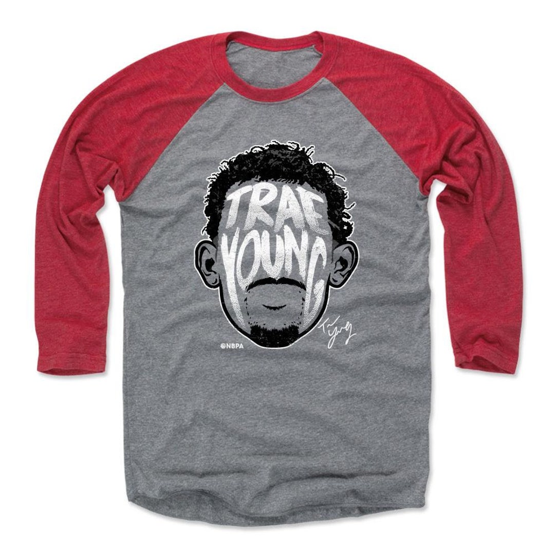500 LEVEL Trae Young T-Shirt – Atlanta Basketball Fan Apparel, Cotton, Player Silhouette, Large Red - View #4