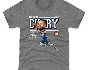 Steph Curry Kids T-Shirt - Golden State Basketball Steph Curry Cartoon WHT