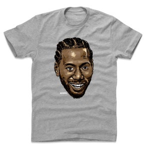 Kawhi Leonard Men&#39;s Cotton T-Shirt - Los Angeles C Basketball Kawhi Leonard Smile N WHT