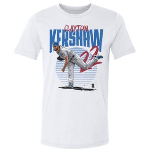 Clayton Kershaw Men&#39;s Cotton T-Shirt - Los Angeles Baseball Clayton Kershaw Rise B