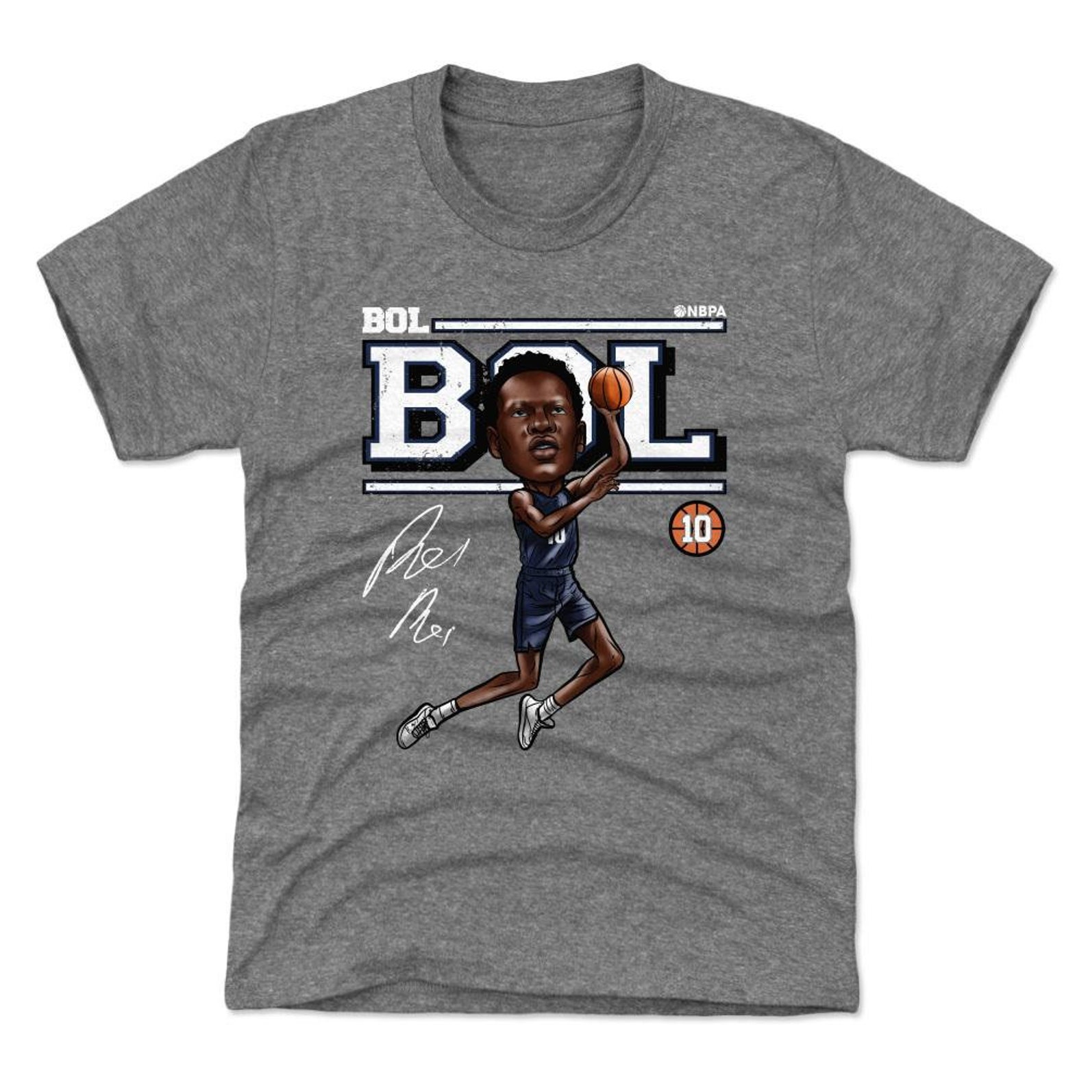 Bol Bol Kids T-shirt Denver Basketball Bol Bol Cartoon WHT - Etsy