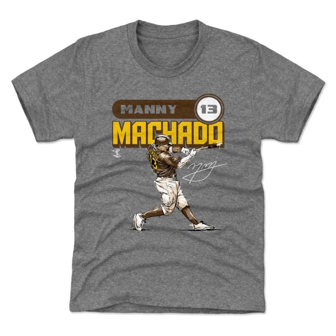 500LVL Manny Machado Kids T-Shirt - San Diego Baseball Manny Machado Retro Wht