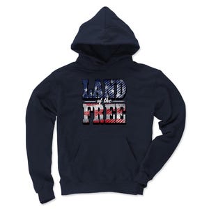 USA men&#39;s hoodie - usa lifestyle usa land of the free bold wht
