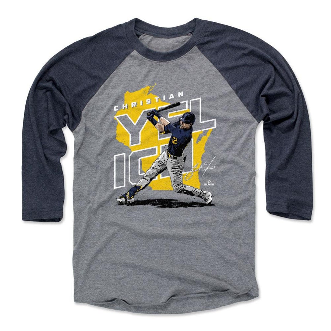 Christian Yelich Men's Baseball T-shirt Milwaukee 