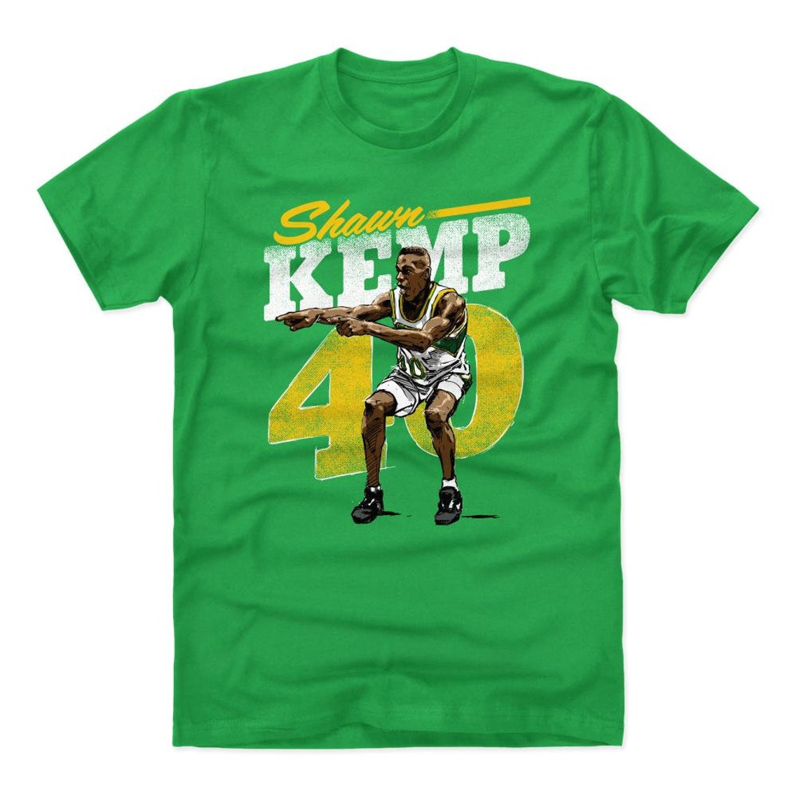 Shawn Kemp Homme Coton TShirt Seattle Throwbacks Shawn Kemp Etsy