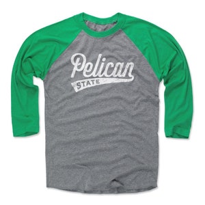 Louisiana Men&#39;s Baseball T-Shirt - Louisiana Lifestyle Louisiana Pelican State Script WHT
