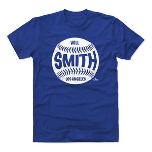 Will Smith Men&#39;s Cotton T-Shirt - Los Angeles Baseball Will Smith Los Angeles D Baseball WHT