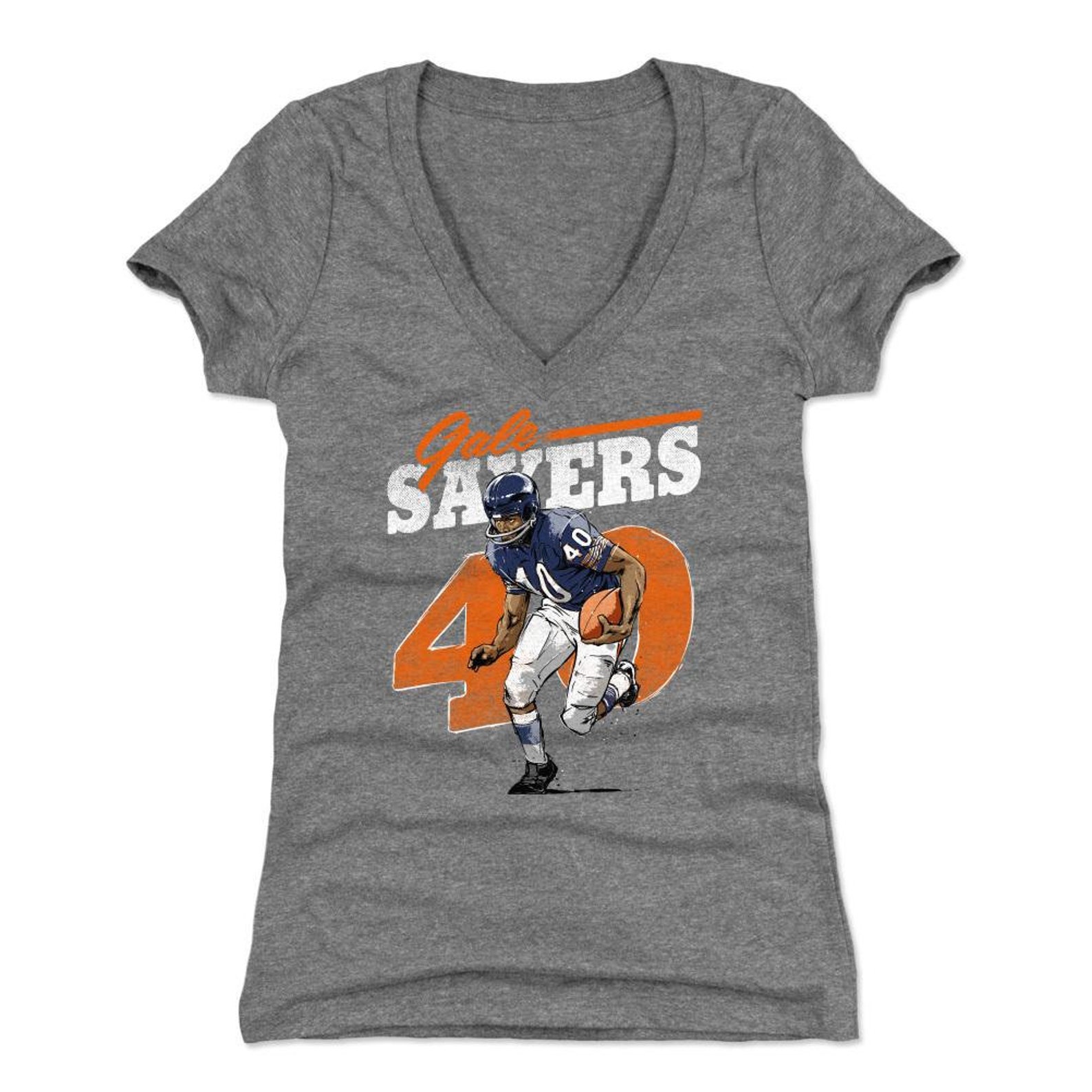 Gale Sayers Women's V-Neck T-Shirt Chicago Throwbacks | Etsy
