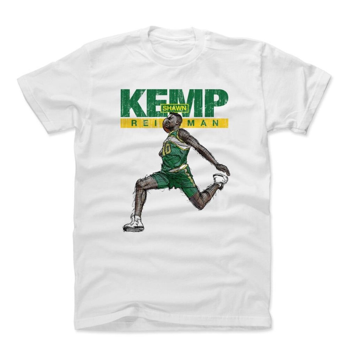Shawn Kemp Men's Cotton T-Shirt Seattle Throwbacks Shawn | Etsy