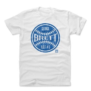 George Brett Men&#39;s Cotton T-Shirt - Kansas City Baseball George Brett Ball B