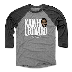 Kawhi Leonard Men&#39;s Baseball T-Shirt - Los Angeles C Basketball Kawhi Leonard Stacked WHT
