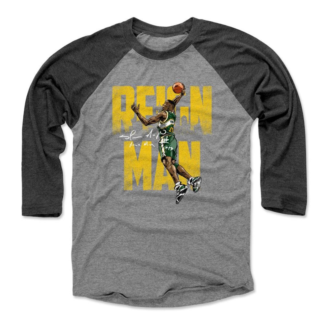 Shawn Kemp Men's Baseball TShirt Seattle Throwbacks Etsy
