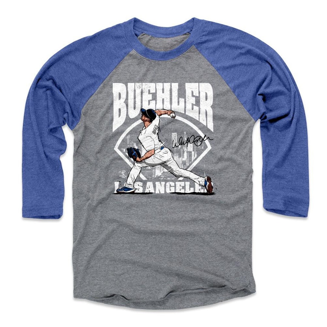 500LVL Walker Buehler Men's Baseball T-Shirt - Los Angeles D Baseball Walker Buehler Field Wht