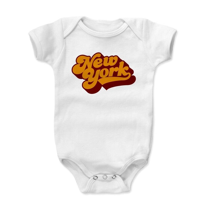 New York Kids Baby Romper New York Lifestyle New York Retro Script
