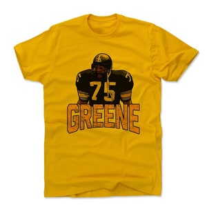 Mean Joe Greene Men&#39;s Cotton T-Shirt - Pittsburgh Throwbacks Joe Greene LIB K