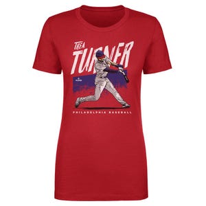 Trea Turner Women's T-Shirt - Philadelphia Baseball Trea Turner Philadelphia Grunge WHT
