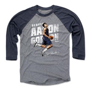 Aaron Gordon Men&#39;s Baseball T-Shirt - Denver Basketball Aaron Gordon Lift Off WHT