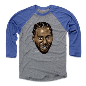 Kawhi Leonard Men&#39;s Baseball T-shirt - Los Angeles C Basketball Kawhi Leonard Smile N Wht