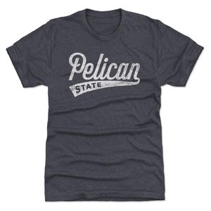 Louisiana Men&#39;s Premium T-Shirt - Louisiana Lifestyle Louisiana Pelican State Script WHT
