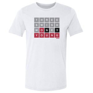 Trae Young Men&#39;s Cotton T-Shirt - Atlanta Basketball Trae Young Atlanta Wordle