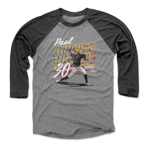 Paul Skenes Men&#39;s Baseball T-Shirt - Pittsburgh Baseball Paul Skenes Pittsburgh American Flag WHT