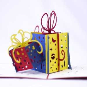 BurstUp Pop-up-Einladung Grußkarten - bunte Geschenke - 10 Pack