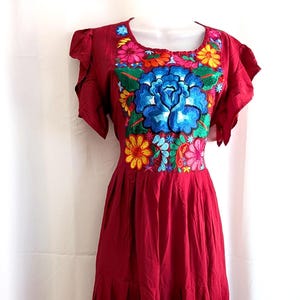 Long Mexican Dress, Vestido Tradicional Mexicano, Ruffle Mexican Dress, Vestido 5 de Mayo, Vestido Fiesta Mexicana, Mexican Fiesta Dress,