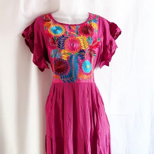 Long Mexican Dress, Vestido Tradicional Mexicano, Ruffle Mexican Dress, Vestido 5 de Mayo, Vestido Fiesta Mexicana, Mexican Fiesta Dress,