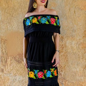 Mexican Dress, Vestido Tradicional Mexicano, Off Shoulder Mexican Dress, Vestido 5 de Mayo, Vestido para Fiesta Mexicana, Mexican Dress.