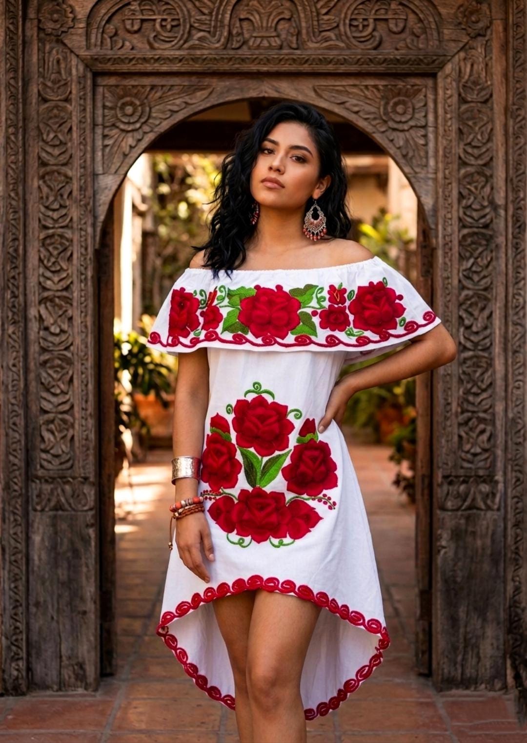 cotton dresses women Tee Dress upload-20221114 length. Vacation Vixen Fringe Crochet Style:The Shown Sketch
