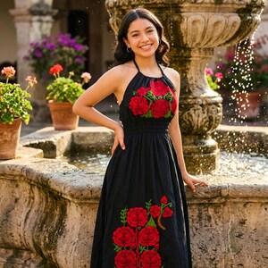 Halter Mexican Dress - Etsy