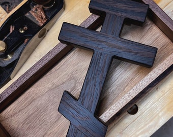 Wenge Wood Orthodox Wall Cross