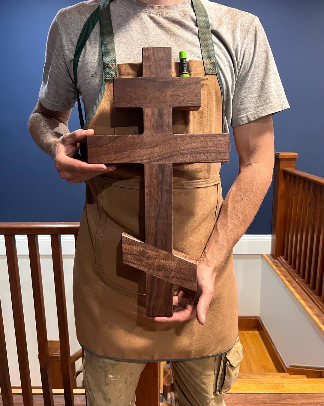 Extra Large Orthodox Walnut Wall Cross Etsy