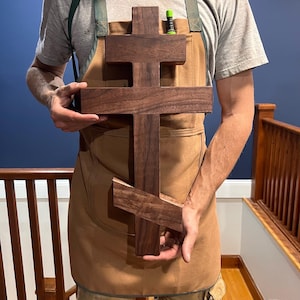 Extra Large Orthodox Walnut Wall Cross