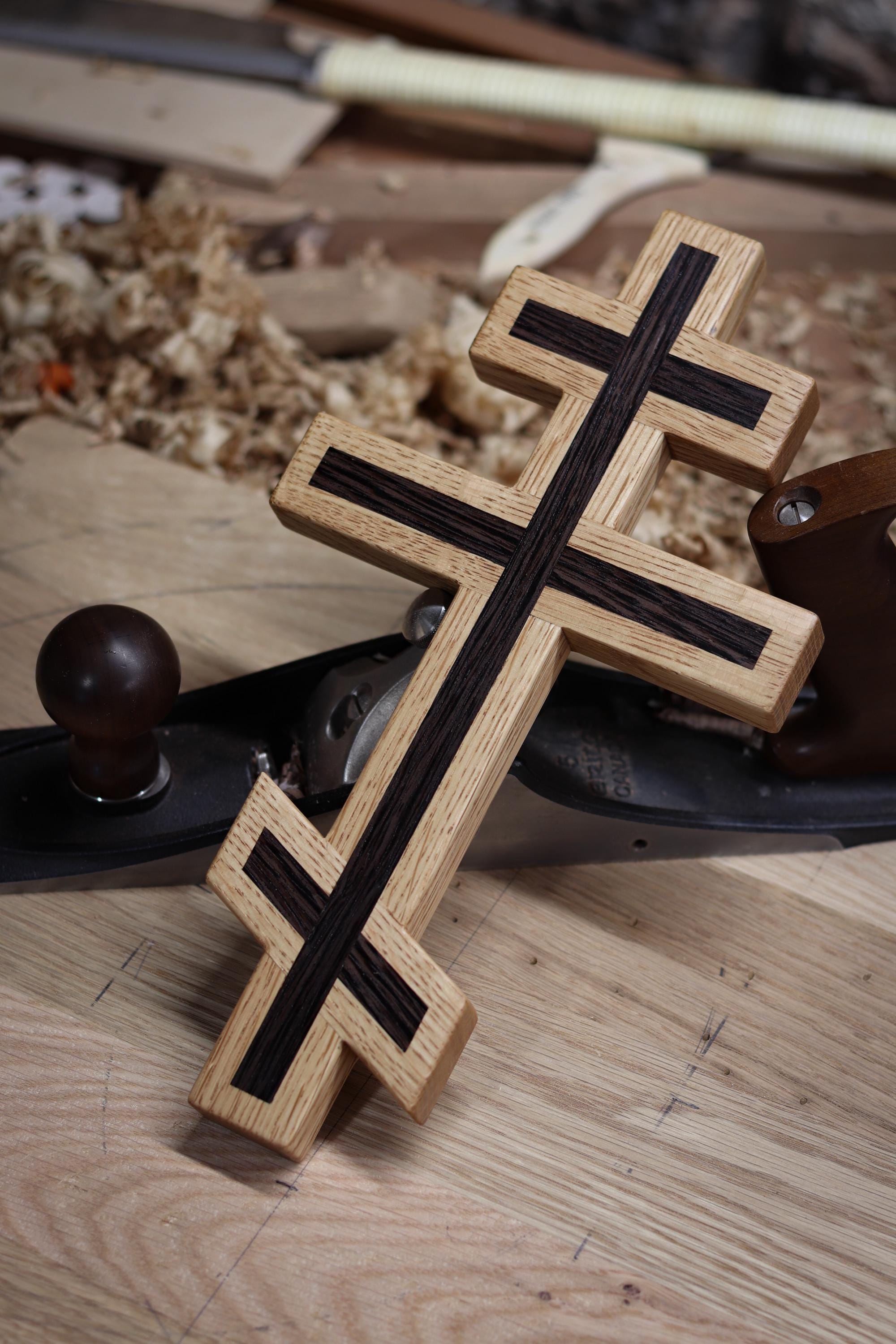 White Oak and Wenge Orthodox Wall Cross - Etsy