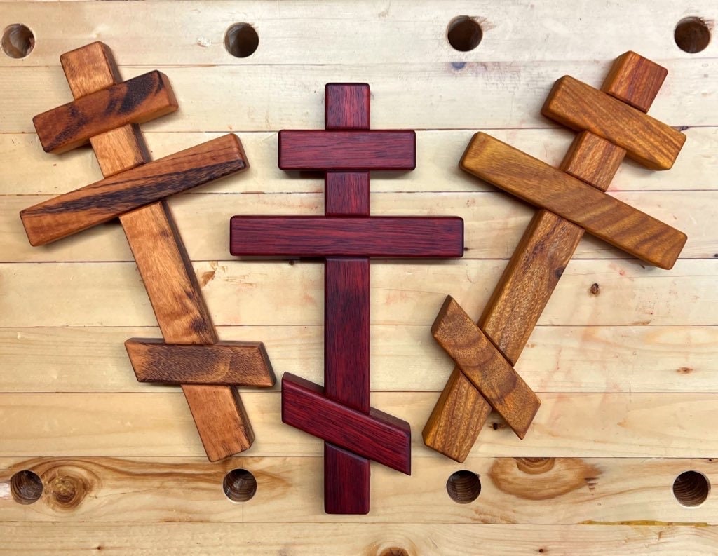 Wood Orthodox Wall Cross Custom Made Exotic Hardwood Etsy