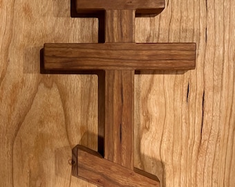 Black Cherry Wooden Orthodox Wall Cross