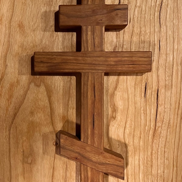 Black Cherry Wooden Orthodox Wall Cross