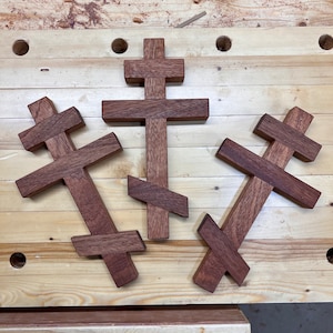 Sapele Wooden Orthodox Wall Cross