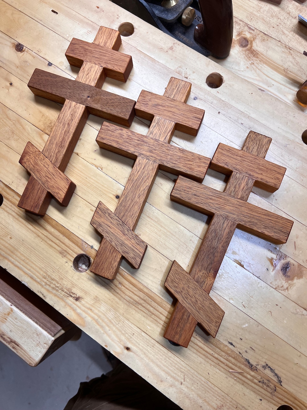 Mahogany Wood Orthodox Wall Cross Etsy