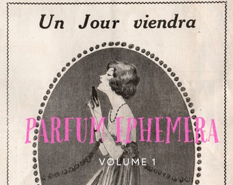 Vintage French Perfume Ephemera: Bottle Ads, Labels (Digital Download)