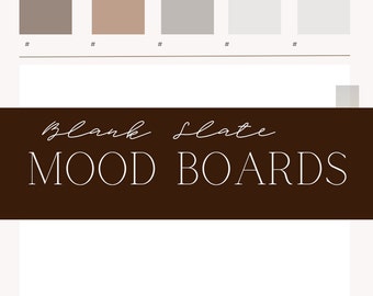 Swatch & Sketch Mood Board Templates: Art Journal Layouts (Digital Download)