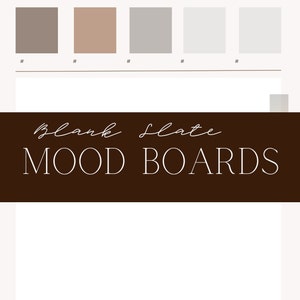 Mood Board Printable Templates - 3 Swatch & Sketch Layouts for Art/Junk Journals, Fashion Sketch Books, Scrapbooks, Ephemera, Presentations