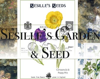 Sesille's Garden & Seed Kit: Flower, Vegetable, Fae Folk Ephemera (Digital Download)