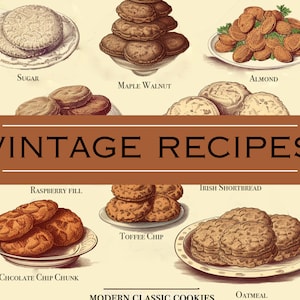 Recetas antiguas del tío Bob: buñuelos, pastel frito, popovers, pastel de puré de manzana, galletas de avena, guacamole, ensalada, notas sobre medidas de masa